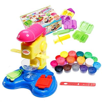 兒童廚房玩具 棉花泥壓面機(jī)與漢堡黏土玩具的樂(lè)趣